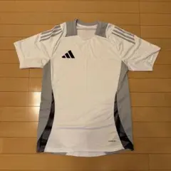 adidas TIRO 24 サッカーウェア　半袖Tシャツ　白　グレー　M