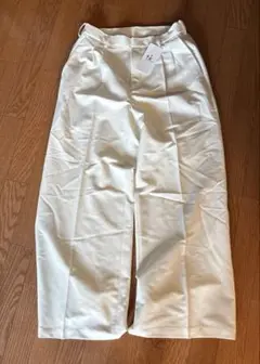 TAKEO KIKUCHI ホワイト　ワイドパンツ