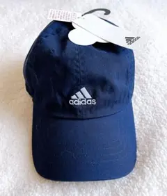 《新品・未使用・タグ付き》adidas アディダス♡ キャップ綿100%ネイビー