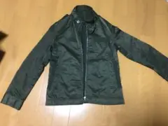 タケオキクチ　ライダース風　ナイロンジャケット　S カーキ
