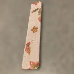 扇子入れ　和装小物 花柄布製　薄いピンク