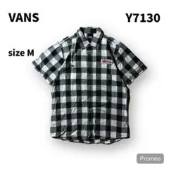 【即購入OK】VANS 半袖ワークシャツ　サイズM ブラック　ホワイト
