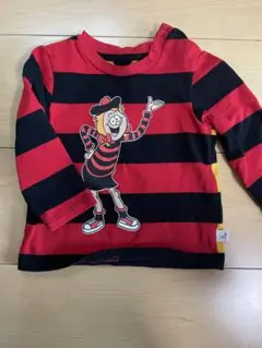STELLA McCARTNEY KIDS 赤黒ストライプ Tシャツ 9ヶ月