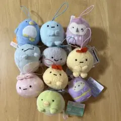 すみっコぐらし　マスコット　ゴムひも 付き　10点