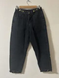 ブラックデニムパンツ ハイウエスト