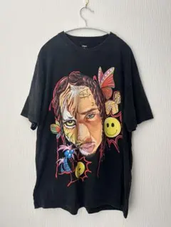 TYGA×EVAE/タイガTシャツ/Tシャツ/L/コットン/ブラック
