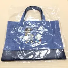 新品未使用　ファミリア×ピオヌンナルコラボ　ブルー　デニムバッグ