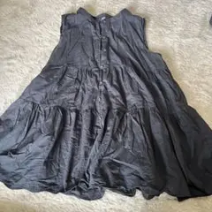 UNIQLO ノースリーブ チュニック 100L 黒