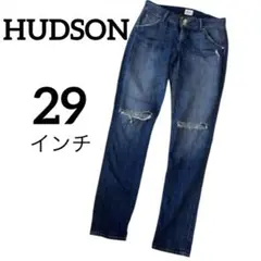 HUDSON ダメージデニムパンツ ダークブルー　29インチ