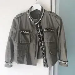 グレースコンチネンタル ビジュー ミリタリージャケット