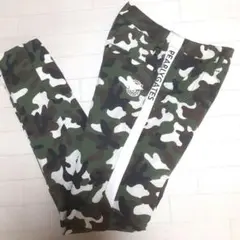 再再再値下げ パーリーゲイツ 中綿パンツ 0 レディース カモフラ カーキ