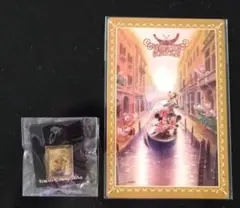 ディズニーシー ベネチアンゴンドラ ポストカード&ピンバッジ