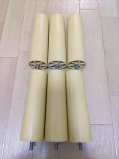 ベッド脚のみ プラスチック製 ナチュラル 6個セット 15cm