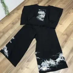 着物リメイク　オーバーブラウスとパンツ　セット