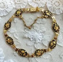 天然石と金色のブレスレット と ダマスキナード象嵌ブローチ＆ブレスレット　専用❣️ Yahoo!オークション -「ダマスキナード」の落札相場・落札価格