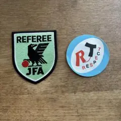 サッカー審判4級ワッペン　リスペクトワッペン　マジックテープつき