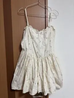 ZARA フラワープリント入りポプリンコルセットワンピース バレエコア 新品