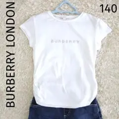 BURBERRY LONDON　キッズ140ラインストーンフレンチスリーブシャツ
