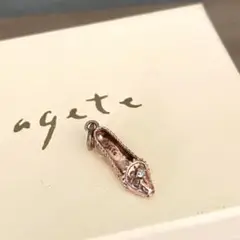 最終値下げ☆agete 10KPGダイヤ入り ハイヒールモチーフチャーム