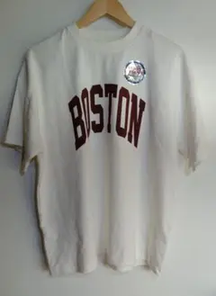 BOSTONプリント　 ヘビーウェイトTシャツ 　フリーサイズ　半袖