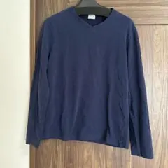 ARMANI ネイビー Vネック長袖カットソー