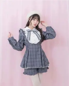 Honey Cinnamon チェックペプラムセットアップ