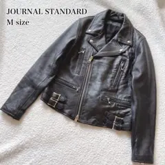 ジャーナルスタンダード シープレザー ダブルライダースジャケット 黒 M 羊革