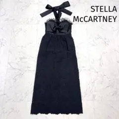 極美品✨ステラマッカートニー ブラックロングドレス ホルターネック リボン