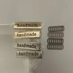 【新品】ハンドメイド　メタルタグ　4個セット