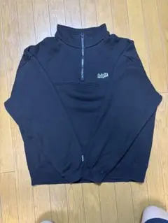 haight ハーフジップ ブラック スウェット