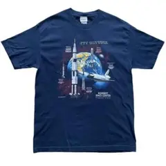 90s USA製 NASA ケネディ 宇宙センター スペースシャトル Tシャツ ビンテージ ケネディ宇宙センター T シャツ、3-2-1 リフトオフ