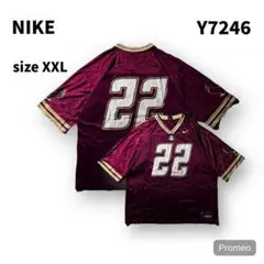 【即購入OK】NIKE アメリカンフットボールシャツ　サイズ2XL　ワインレッド