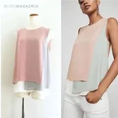 BCBGMAXAZRIA ノースリーブ ピンク トップス