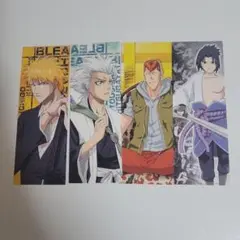 ブリーチ、幽☆遊☆白書、NARUTO非売品ブロマイド風しおり4種類セット