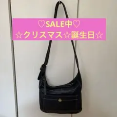 早い者勝ち!超美品!COACHブラック ショルダーバッグ プレゼント