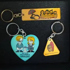 昭和レトロ 原宿 キーホルダー ファッション 雑貨 3点セット