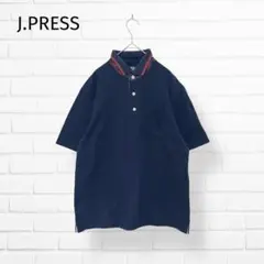 ジェイプレス J.PRESS ポロシャツ 半袖 ネイビー Ｌ