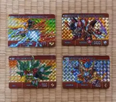 ②ガンダム　カードダス　SD戦国伝　白銀刃　武神頑駄無等　4枚セット
