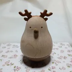 起き上がりこぼし　木製　トナカイ