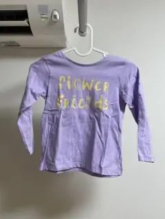 薄紫 ロゴ入りTシャツ 長袖 80cm