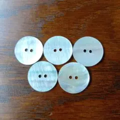 貝製ボタン 5個セット 　約20mm