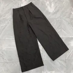 UNTITLED グレー ワイドパンツ センタープレス ウール 1サイズ