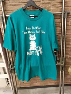 90s USA製 シングルステッチ　猫　アニマル　かわいい　Tシャツ　2XL