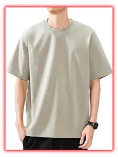 新品未使用 Tシャツ メンズ 半袖 丸胴仕様 丸首 綿100% サイズL