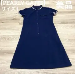 【美品✨】パーリーゲイツ　レディース　ゴルフウェア　ワンピース　ネイビー