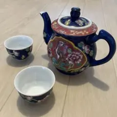プラナカン ニョニャウェア 酒器セット 徳利・猪口 マレーシア・シンガポール雑貨 プラナカン ニョニャウェア 酒器セット 徳利・猪口 マレーシア