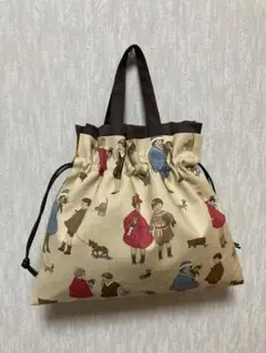 【入手困難】フレンチジェネラル巾着バッグ②ベージュ