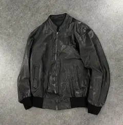 90s Vtg RealLeater Flight Jacket archive