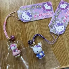 ご当地ハローキティ ファスナーマスコット 下妻物語コラボ　2点セット サンリオ - ハローキティ×下妻物語コラボ ファスナーマスコット