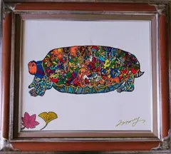 ジミー大西 「ピースバード」陶板画 タイルアート ジミー大西 「ピースバード」陶板画 タイルアート 真作 】ジミー